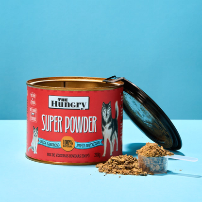 Super Powder - 210g - The Hungry | comida pra cachorro | pestisco desidratado | mastigáveis | alimentação natural | comida para adestramento | treino | mordedor para cachorro | Bandit Pet Store | @bandit.p.store | Tártaro 